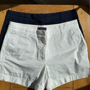 J. Crew Navy and White Women's Shorts, Size 8, 5”